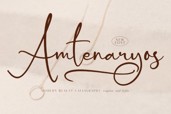 Amtenaryos: A Modern Script Font for Editorial Design