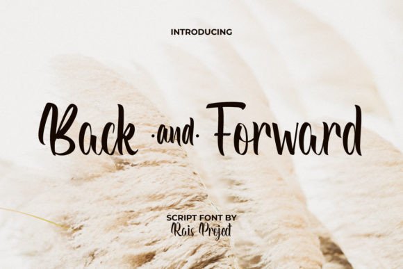 Back and Forward: A Script Font for Creative Branding