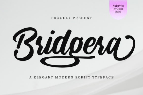 Bridgera Script Font for Web Designers