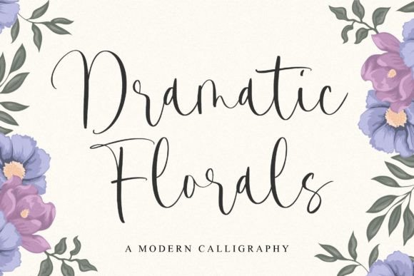 Dramatic Florals: A Script Font for Creative Crafters