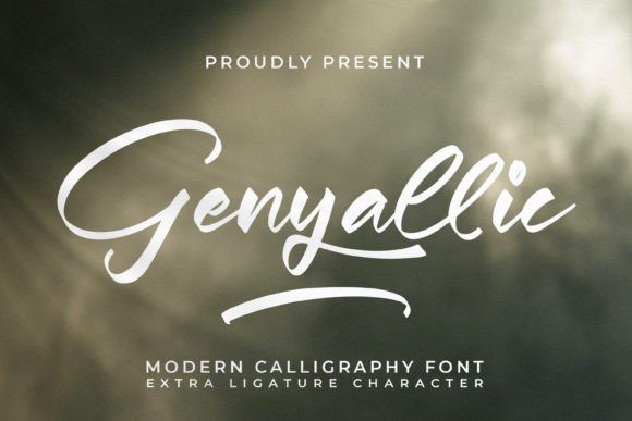 Genyallic: A Modern Calligraphy Font for Digital Design