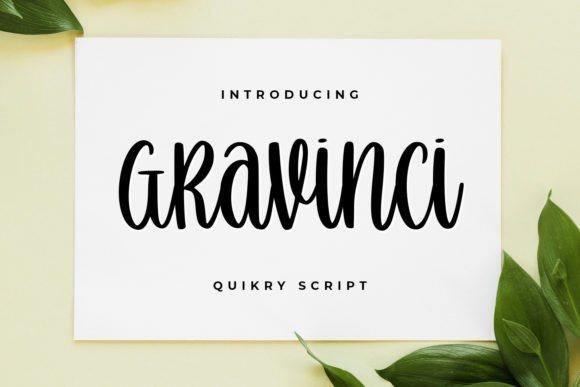Gravinci: A Delicate Script Font for Handmade Crafters