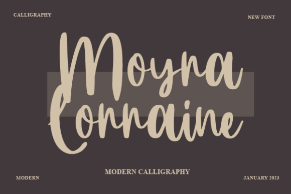 Moyra Lorraine: A Modern Script Font for Editorial Design