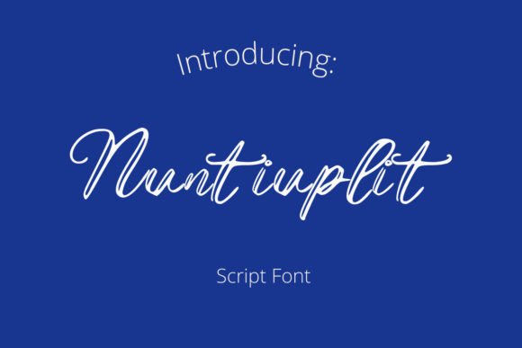 Nuntiuplit: A Script Font for Elegant Craft Projects